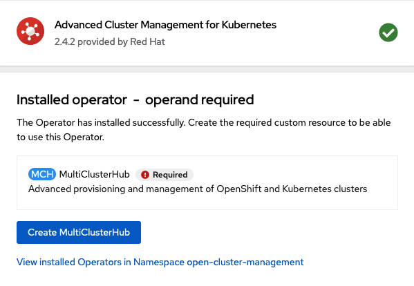 ACM Installed Operator