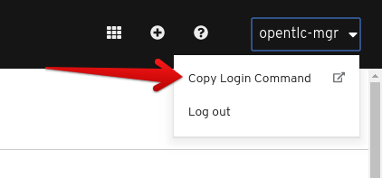 OCP copy login command