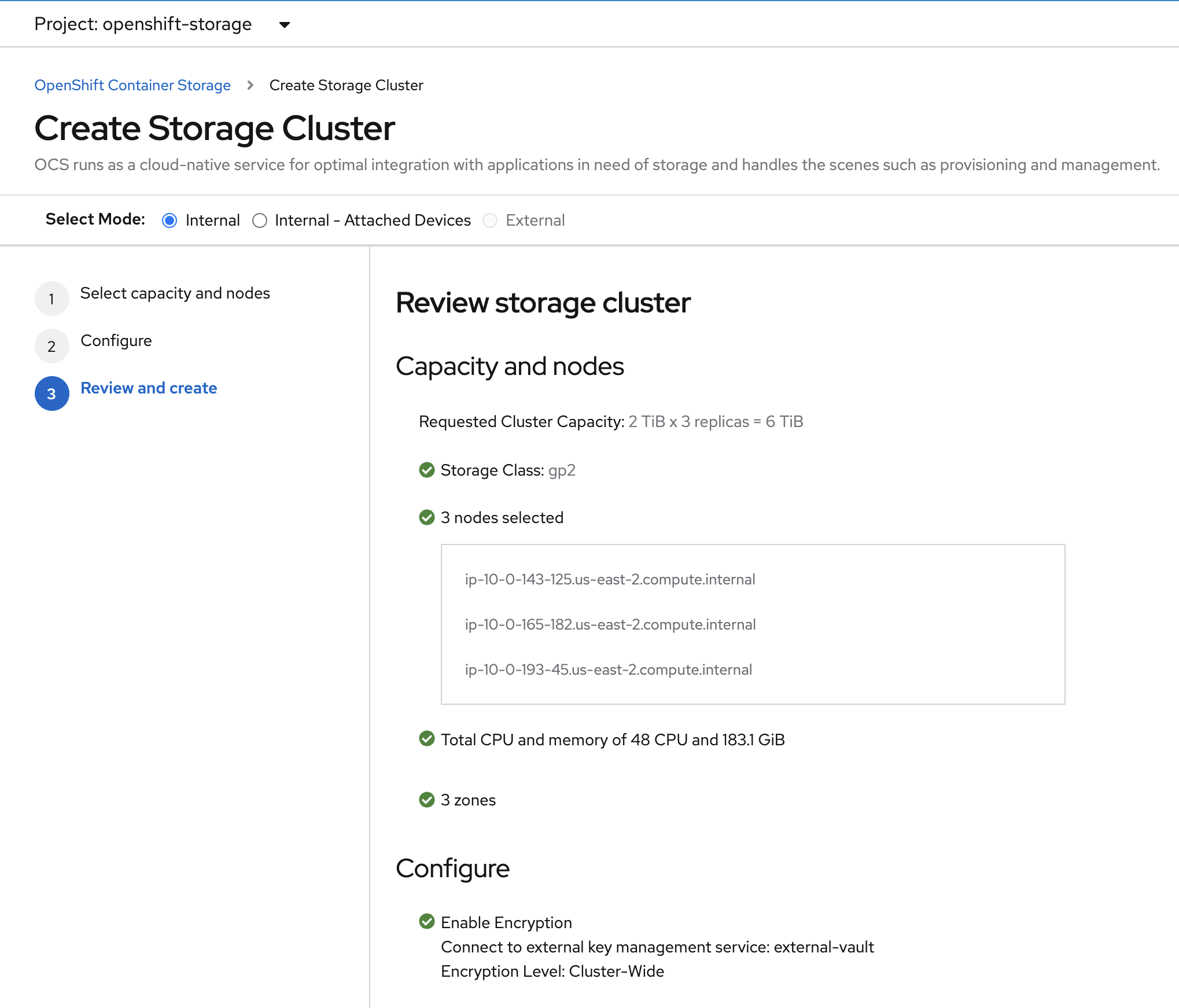Storage Cluster parameter review