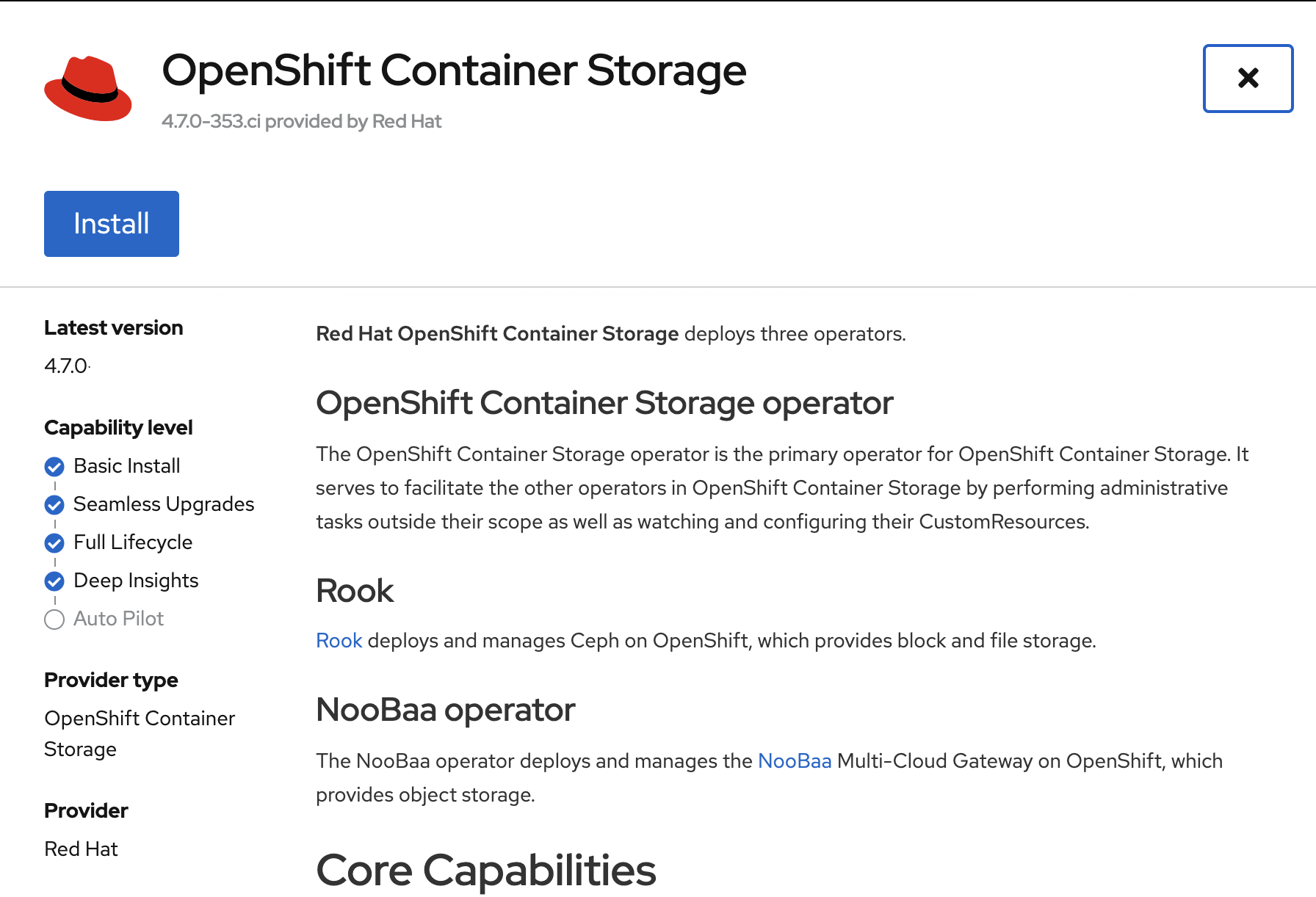 OCP OperatorHub Install