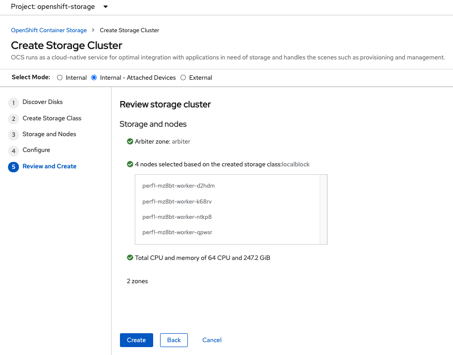 Review Cluster Parameters