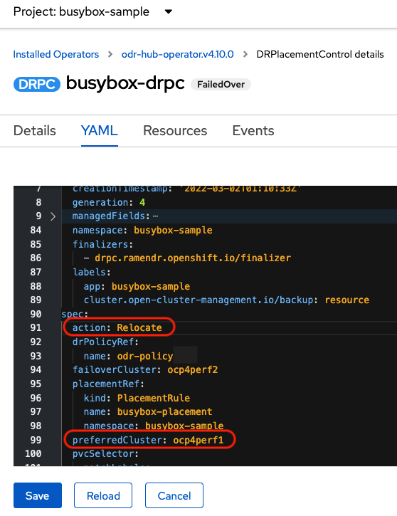 DRPlacementControl modify action to Relocate