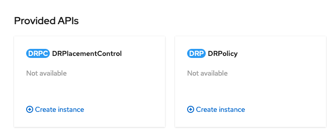 ODR Hub cluster APIs